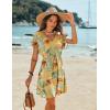 image:imageEkouaer Womens Cover Ups Casual Swimsuit Coverups Flowy Tie Waist Beach Cover Up DressYellow Print