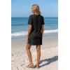 image:imageEkouaer Womens Coverup Short Sleeve Swimsuit Cover Ups 2026 Summer Bathing Suit Cover Twisted Cover Up Dress S2XLBlack Summer Time