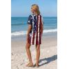 image:imageEkouaer Womens Coverup Short Sleeve Swimsuit Cover Ups 2026 Summer Bathing Suit Cover Twisted Cover Up Dress S2XLFlag