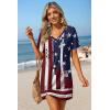image:imageEkouaer Womens Coverup Short Sleeve Swimsuit Cover Ups 2026 Summer Bathing Suit Cover Twisted Cover Up Dress S2XLFlag