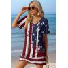image:imageEkouaer Womens Coverup Short Sleeve Swimsuit Cover Ups 2026 Summer Bathing Suit Cover Twisted Cover Up Dress S2XLFlag