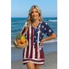image:imageEkouaer Womens Coverup Short Sleeve Swimsuit Cover Ups 2026 Summer Bathing Suit Cover Twisted Cover Up Dress S2XLFlag