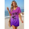image:imageEkouaer Womens Coverup Short Sleeve Swimsuit Cover Ups 2026 Summer Bathing Suit Cover Twisted Cover Up Dress S2XLPurple Blue Coconut