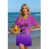image:imageEkouaer Womens Coverup Short Sleeve Swimsuit Cover Ups 2026 Summer Bathing Suit Cover Twisted Cover Up Dress S2XLPurple Blue Coconut