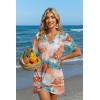 image:imageEkouaer Womens Coverup Short Sleeve Swimsuit Cover Ups 2026 Summer Bathing Suit Cover Twisted Cover Up Dress S2XLTie Dye Watercolor