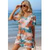 image:imageEkouaer Womens Coverup Short Sleeve Swimsuit Cover Ups 2026 Summer Bathing Suit Cover Twisted Cover Up Dress S2XLTie Dye Watercolor
