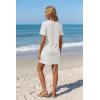 image:imageEkouaer Womens Coverup Short Sleeve Swimsuit Cover Ups 2026 Summer Bathing Suit Cover Twisted Cover Up Dress S2XLWhite Beach Letter