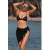 image:imageEkouaer Womens Coverups Beach Short Sarong Sheer Chiffon Cover Up Bikini Wraps S3XLBlack