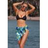 image:imageEkouaer Womens Coverups Beach Short Sarong Sheer Chiffon Cover Up Bikini Wraps S3XLBlue Green Floral