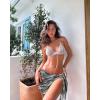 image:imageEkouaer Womens Coverups Beach Short Sarong Sheer Chiffon Cover Up Bikini Wraps S3XLGray White Tiedye