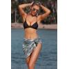 image:imageEkouaer Womens Coverups Beach Short Sarong Sheer Chiffon Cover Up Bikini Wraps S3XLGray White Tiedye