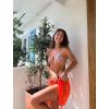 image:imageEkouaer Womens Coverups Beach Short Sarong Sheer Chiffon Cover Up Bikini Wraps S3XLOrange