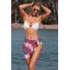 image:imageEkouaer Womens Coverups Beach Short Sarong Sheer Chiffon Cover Up Bikini Wraps S3XLPat27red White Green Leaves