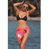 image:imageEkouaer Womens Coverups Beach Short Sarong Sheer Chiffon Cover Up Bikini Wraps S3XLRed Tie Dye