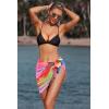 image:imageEkouaer Womens Coverups Beach Short Sarong Sheer Chiffon Cover Up Bikini Wraps S3XLRose Red Abstract Graffiti
