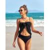image:imageEkouaer Womens Coverups Beach Short Sarong Sheer Chiffon Cover Up Bikini Wraps S3XLSwiss Dotblack