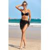 image:imageEkouaer Womens Coverups Beach Short Sarong Sheer Chiffon Cover Up Bikini Wraps S3XLSwiss Dotblack