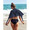 image:imageEkouaer Womens Coverups Beach Short Sarong Sheer Chiffon Cover Up Bikini Wraps S3XLSwiss Dotnavy Blue