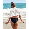 image:imageEkouaer Womens Coverups Beach Short Sarong Sheer Chiffon Cover Up Bikini Wraps S3XLSwiss Dotwhite