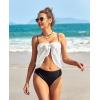 image:imageEkouaer Womens Coverups Beach Short Sarong Sheer Chiffon Cover Up Bikini Wraps S3XLSwiss Dotwhite