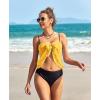 image:imageEkouaer Womens Coverups Beach Short Sarong Sheer Chiffon Cover Up Bikini Wraps S3XLSwiss Dotyellow