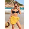 image:imageEkouaer Womens Coverups Beach Short Sarong Sheer Chiffon Cover Up Bikini Wraps S3XLSwiss Dotyellow