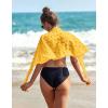 image:imageEkouaer Womens Coverups Beach Short Sarong Sheer Chiffon Cover Up Bikini Wraps S3XLSwiss Dotyellow
