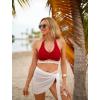 image:imageEkouaer Womens Coverups Beach Short Sarong Sheer Chiffon Cover Up Bikini Wraps S3XLWhite