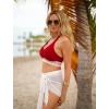image:imageEkouaer Womens Coverups Beach Short Sarong Sheer Chiffon Cover Up Bikini Wraps S3XLWhite
