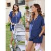image:imageEkouaer Womens Maternity Nursing Pajama Sets Button Down Postpartum Pajamas Short Sleeve Breastfeeding ClothesBlue