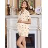 image:imageEkouaer Womens Maternity Nursing Pajama Sets Button Down Postpartum Pajamas Short Sleeve Breastfeeding ClothesCherry Teddy