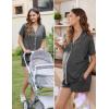 image:imageEkouaer Womens Maternity Nursing Pajama Sets Button Down Postpartum Pajamas Short Sleeve Breastfeeding ClothesDark Grey