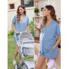 image:imageEkouaer Womens Maternity Nursing Pajama Sets Button Down Postpartum Pajamas Short Sleeve Breastfeeding ClothesLight Blue