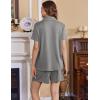image:imageEkouaer Womens Maternity Nursing Pajama Sets Button Down Postpartum Pajamas Short Sleeve Breastfeeding ClothesMiddle Grey