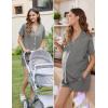 image:imageEkouaer Womens Maternity Nursing Pajama Sets Button Down Postpartum Pajamas Short Sleeve Breastfeeding ClothesMiddle Grey