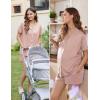 image:imageEkouaer Womens Maternity Nursing Pajama Sets Button Down Postpartum Pajamas Short Sleeve Breastfeeding ClothesPink