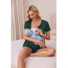 image:imageEkouaer Womens Maternity Nursing Pajama Sets Short Sleeve Postpartum Pajamas Breastfeeding Pregnancy ClothesGreen