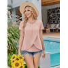 image:imageEkouaer Womens Maternity Nursing Pajamas Set Breastfeeding Sleepwear Double Layer Short Sleeve Top amp Shorts Nursing PjsApink