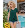 image:imageEkouaer Womens Maternity Nursing Pajamas Set Breastfeeding Sleepwear Double Layer Short Sleeve Top amp Shorts Nursing PjsGreen