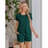 image:imageEkouaer Womens Maternity Nursing Pajamas Set Breastfeeding Sleepwear Double Layer Short Sleeve Top amp Shorts Nursing PjsGreen