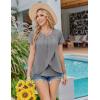 image:imageEkouaer Womens Maternity Nursing Pajamas Set Breastfeeding Sleepwear Double Layer Short Sleeve Top amp Shorts Nursing PjsGrey