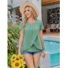 image:imageEkouaer Womens Maternity Nursing Pajamas Set Breastfeeding Sleepwear Double Layer Short Sleeve Top amp Shorts Nursing PjsGrey Green