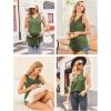 image:imageEkouaer Womens Maternity Nursing Tank Tops Sleeveless Breastfeeding Shirts Double Layer Summer Pregnancy ClothesArmy Green