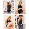 image:imageEkouaer Womens Maternity Nursing Tank Tops Sleeveless Breastfeeding Shirts Double Layer Summer Pregnancy ClothesBlack