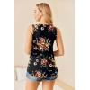image:imageEkouaer Womens Maternity Nursing Tank Tops Sleeveless Breastfeeding Shirts Double Layer Summer Pregnancy ClothesBlack Flower
