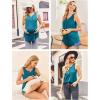 image:imageEkouaer Womens Maternity Nursing Tank Tops Sleeveless Breastfeeding Shirts Double Layer Summer Pregnancy ClothesBlue Green