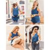 image:imageEkouaer Womens Maternity Nursing Tank Tops Sleeveless Breastfeeding Shirts Double Layer Summer Pregnancy ClothesNavy