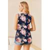 image:imageEkouaer Womens Maternity Nursing Tank Tops Sleeveless Breastfeeding Shirts Double Layer Summer Pregnancy ClothesNavy Flower