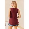 image:imageEkouaer Womens Maternity Nursing Tank Tops Sleeveless Breastfeeding Shirts Double Layer Summer Pregnancy ClothesWine Red