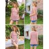 image:imageEkouaer Womens Maternity Nursing Tank Tops Sleeveless Scoop Neck Breastfeeding Shirt 3 Pack Double Layer Pregnancy ClothesBlackLight GrayPink